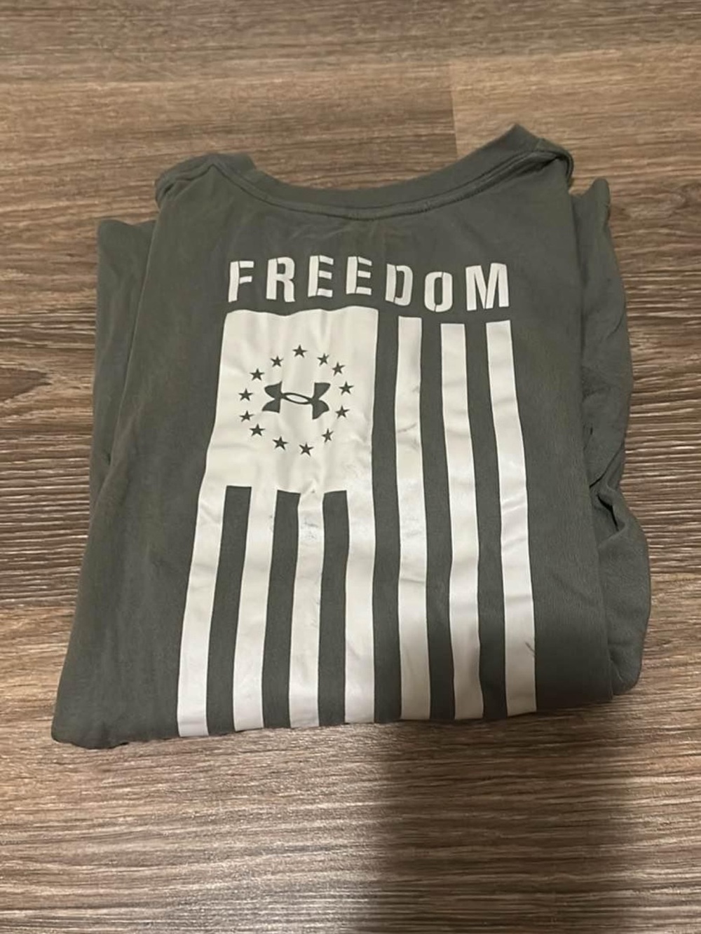 Under Armour Olive Green 'Freedom' Graphic Tee